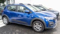dacia car new stepway sandero from Romanian manufacturer parked in dealership Royalty Free Stock Photo