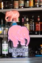 Delirium Tremens Belgian speciality beer from brewery Huyghe pink elephant logo sign