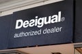 Bordeaux , Aquitaine / France - 02 15 2020 : Desigual authorized dealer logo shop sign spanish store clothing brand