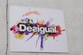 Desigual facade logo and text shop sign spanish store clothes spain fashion brand