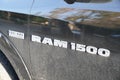 Dodge ram 1500 truck logo and sign on side car Royalty Free Stock Photo