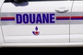 Douane car sign text means in french custom house police vehicle