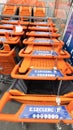 E.leclerc sign brand supermarket trolleys logo sign store in park outdoor for customer