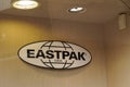 Eastpak shop logo sign Bags store brand text in windows boutique