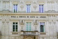 Ecole de sante des armees text sign on historical building of french military school of