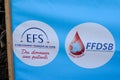 Efs ffdsb logo brand on facade office French blood establishment text sign