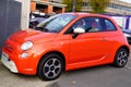 Bordeaux , Aquitaine / France - 11 19 2019 : Electric 500 Fiat 500e car vehicle street parked