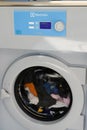 Bordeaux , Aquitaine / France - 05 05 2020 : Electrolux washing machines in public Laundry shop
