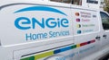 Engie home services logo sign french text brand electric utility company electricity