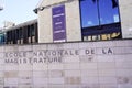 Enm Ecole nationale de la magistrature text in building Bordeaux city France only high