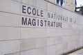 Enm Ecole nationale de la magistrature text sign in building facade Bordeaux city