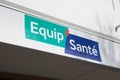 equip sante logo brand and text sign french facade pharmacy