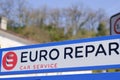 Euro repar car service sign text and brand logo station shop Automotive facility store Royalty Free Stock Photo