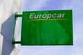 Bordeaux , Aquitaine / France - 12 03 2019 : Europcar sign logo store office largest car rental companies shop
