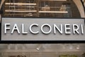 Falconeri logo store text and brand shop sign french clothes for fashion girls women