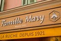 Famille Mary logo brand and text sign on facade wall bee boutique beekeeper honeyed