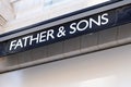 Father & Sons logo text sign on store German luxury fashion for men