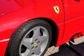 FERRARI GT Coupe logo brand and text sign on wheels detail and side panel