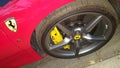 FERRARI 488 GTB 3.9 V8 CoupÃÂ© 32V 670 cv wheels detail and yellow brakes