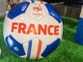 Fff french football soccer ball with national flag of france