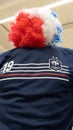 Fff French football team shirt with the player number 19 and blue white red support wig