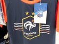 Fff French National team on the main soccer uniform logo brand and text sign of the