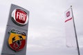 Bordeaux , Aquitaine / France - 10 27 2019 : Fiat Abarth sign logo flag car dealerships store automobile shop Royalty Free Stock Photo