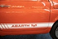 Fiat 500 595 abarth sport vintage retro car logo brand and text sign on side door
