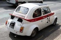 Fiat 500 abarth 595 ss vintage retro car rear vintage old vehicle oldtimer in street Royalty Free Stock Photo