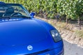 Bordeaux , Aquitaine / France - 04 26 2020 : Fiat Barchetta front vintage young timer car convertible blue sport vehicle