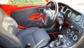 Bordeaux , Aquitaine / France - 05 05 2020 : Fiat Barchetta interior of car red sport cabriolet roadster