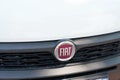 Fiat car logo brand detail text sign white italian automobile