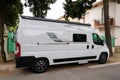 Fiat ducato Rapido RV motorhome Vacation with camper van parked in city