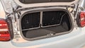 Fiat 500e open car trunk of new modern electric vehicle 500