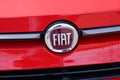 Bordeaux , Aquitaine / France - 12 04 2019 : Fiat 500 logo front car red vintage automobiles sign retro Royalty Free Stock Photo