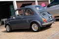 Fiat 500 nuova grey vintage retro car rear vintage old vehicle oldtimer in street Royalty Free Stock Photo