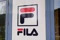 Fila text logo shop entrance official store sign brand sportswear tennis shoes