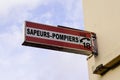 Firefighters french sign text sapeur pompiers