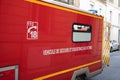 fireman rescue truck ambulance red panel van firefighter rescue victims car truck in