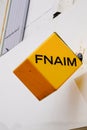 Bordeaux , Aquitaine / France - 02 21 2020 : fnaim logo sign window building real estate store agency