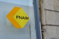 Bordeaux , Aquitaine / France - 02 21 2020 : fnaim store real estate agency office window shop logo sign
