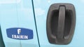 Fraikin rental car van company sign and brand logo of industry rent