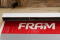 Bordeaux , Aquitaine / France - 05 12 2020 : Fram voyages logo palm travel brand agency sign shop store office front