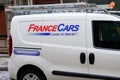 Francecars sticker logo brand and text sign on rent van truck panel side of mobility