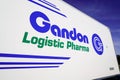 Bordeaux , Aquitaine / France - 03 07 2020 : gandon logistic pharma trailer truck sign logo