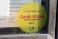 Gault & Millau logo brand and text sign 2023 nameplate board of influential French