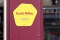 Gault & Millau logo brand and text sign 2022 nameplate board of influential French