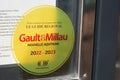Gault & Millau logo brand and text sign 2022 2023 nameplate board of influential