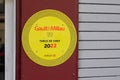 Gault & Millau logo brand and text sign tag badge 2022 of influential French