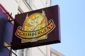 Bordeaux , Aquitaine / France - 07 22 2020 : Grimbergen Belgian abbey beers sign text and logo bar brand restaurant pub